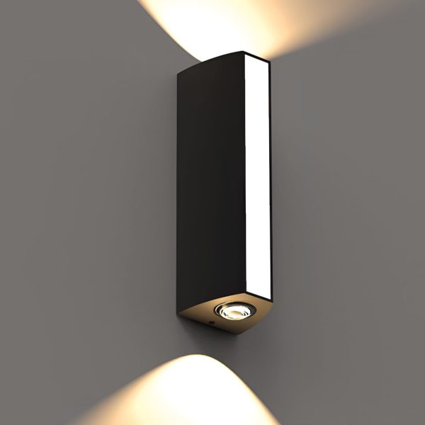 CHWDA24844 Rectangular Led Up and Down Lights Waterproof Black Modern Wall Lamp - Image 6