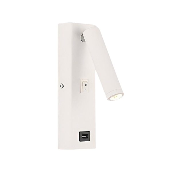 CHWDA24845 Rectangular Adjustable LED Modern Wall Lamp with Switch USB Charging Port - Image 7