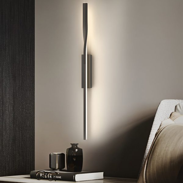 CHWDA24851 Creative Linear Strip LED Black Nordic Wall Lamp Wall Sconce Lighting - Image 4