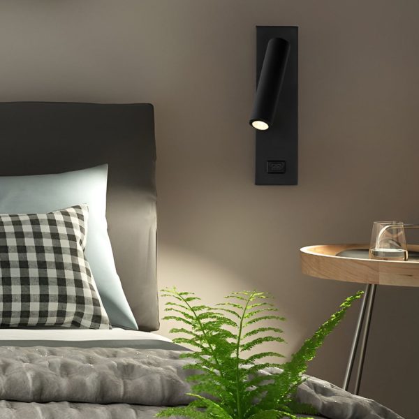 CHWDA24845 Rectangular Adjustable LED Modern Wall Lamp with Switch USB Charging Port - Image 2