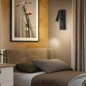 CHWDA24845 Rectangular Adjustable LED Modern Wall Lamp with Switch USB Charging Port