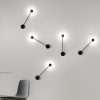CHWDA24847 Creative Round Line LED Black Nordic Wall Art Light Wall Sconce Lighting