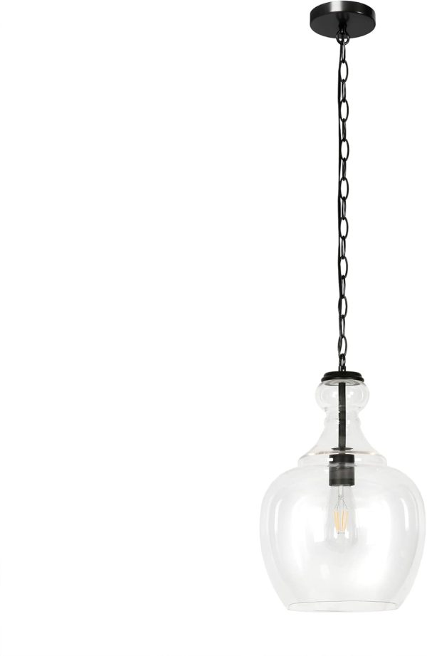 CHWDA24822 Pendant Glass Blackened Bronze