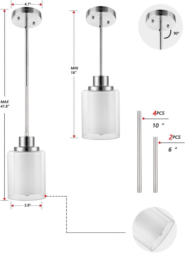CHWDA24812 Light Pendant Fixtures Adjustable Lighting - Image 3