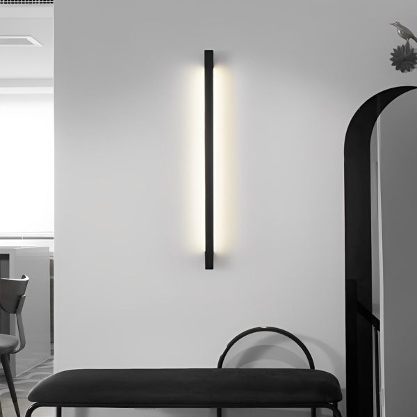 CHWDA24843 Minimalist Strip Three Step Dimming LED Black Postmodern Wall Lamp - Image 5