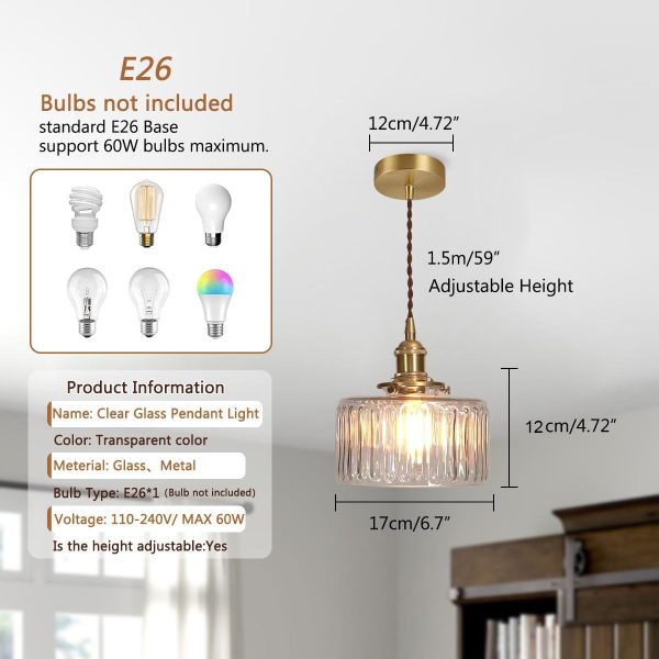 CHWDA24813 Hanging One Light Fixtures Adjustable - Image 2