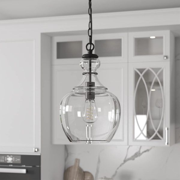 CHWDA24822 Pendant Glass Blackened Bronze - Image 2