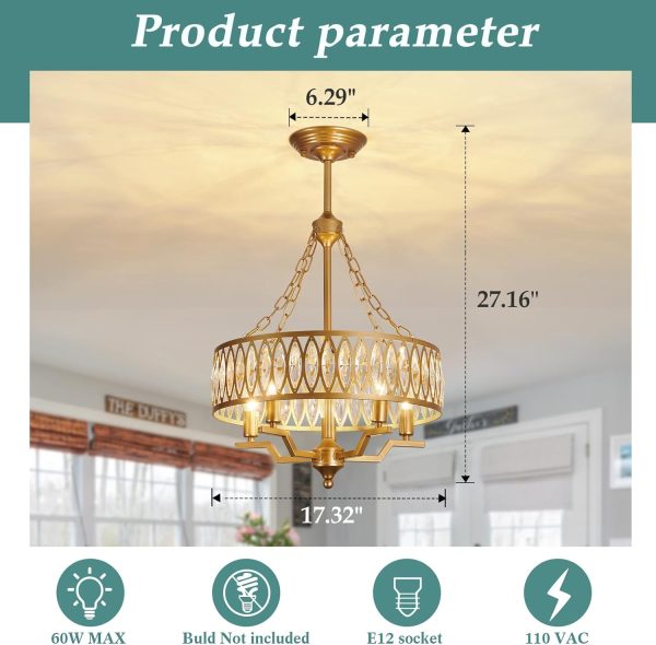 CHWDA24814 Chandelier Fixtures Farmhouse Bathroom - Image 2