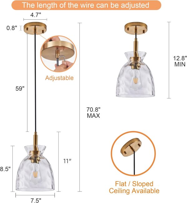 CHWDA24811 Industrial Lighting Hammered Chandelier - Image 2