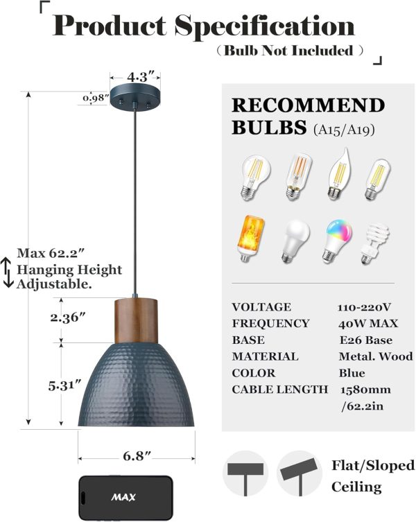 CHWDA24819 Hammered Fixtures Adjustable Industrial - Image 3