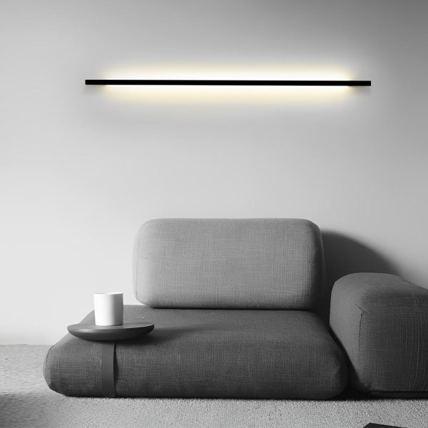 CHWDA24843 Minimalist Strip Three Step Dimming LED Black Postmodern Wall Lamp