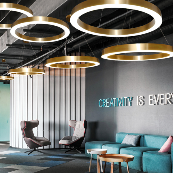 CHWDA24867 60W Aluminum Profile Interior Designer Round Pendant Lamp - Image 5