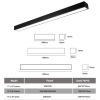CHWDA24859 35W High Lumen Black Linear Led White Ceiling Office - Image 2