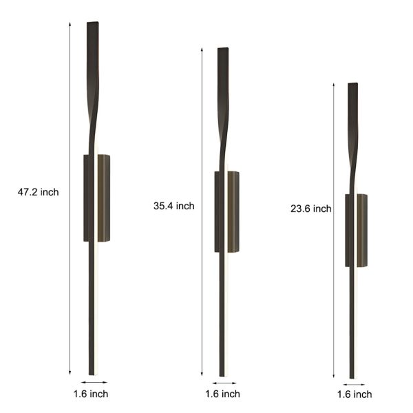 CHWDA24851 Creative Linear Strip LED Black Nordic Wall Lamp Wall Sconce Lighting - Image 9